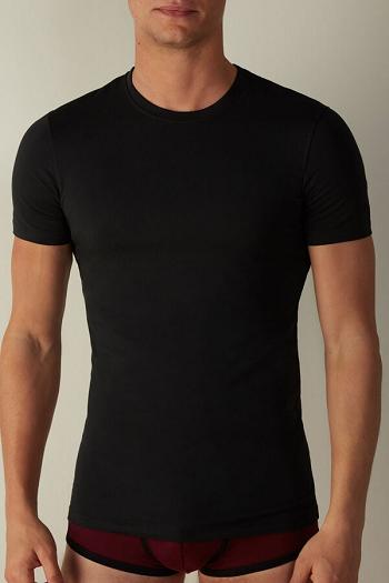 Intimssimi T-shirt in Stretch Supima® Cotton Black | ILJVR82372