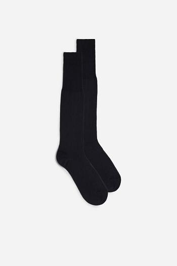 Intimssimi Tall Sateen Egyptian Cotton Socks Grey | BILSD89518