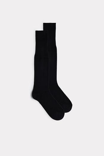 Intimssimi Tall Warm Cotton Socks Black | ILNZX49793