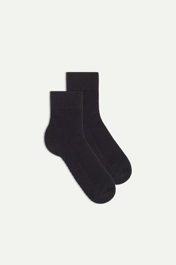 Intimssimi Terrycloth Short Socks Black | FILUI80099