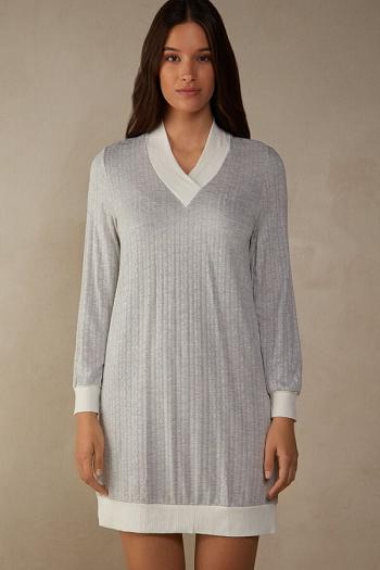 Intimssimi Timeless Heritage Night Shirt Pale Grey | UILND78540