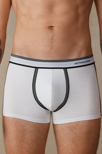 Intimssimi Two-tone Boxers in Stretch Supima® Cotton Grey | ILNZX75540