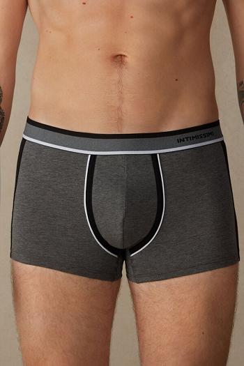 Intimssimi Two-tone Boxers in Stretch Supima® Cotton Black | ZILNQ65715