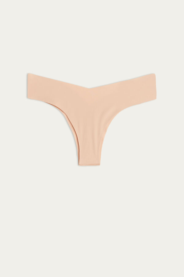 Intimssimi 80s-style Brazilian Panties in Ultralight Microfiber Natural | EILHC96163