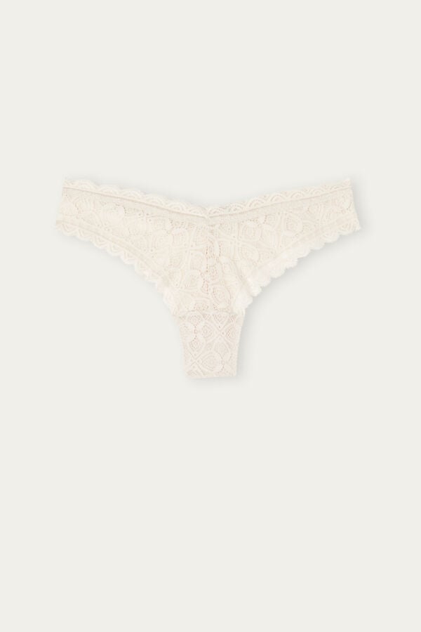 Intimssimi 80s-style Lace Brazilian Natural | XILBH45748