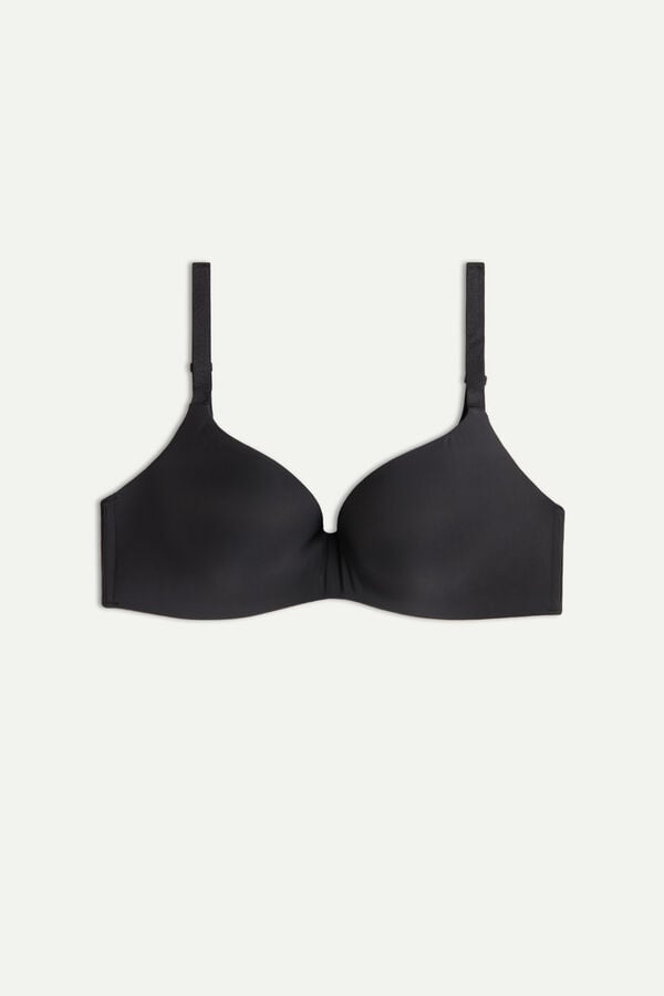 Intimssimi Adele Triangle Bra in Ultralight Microfiber Black | ILJZR81324