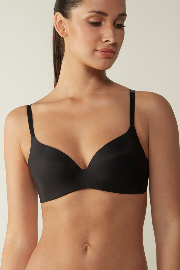 Intimssimi Adele Triangle Bra in Ultralight Microfiber Black | ILJZR81324