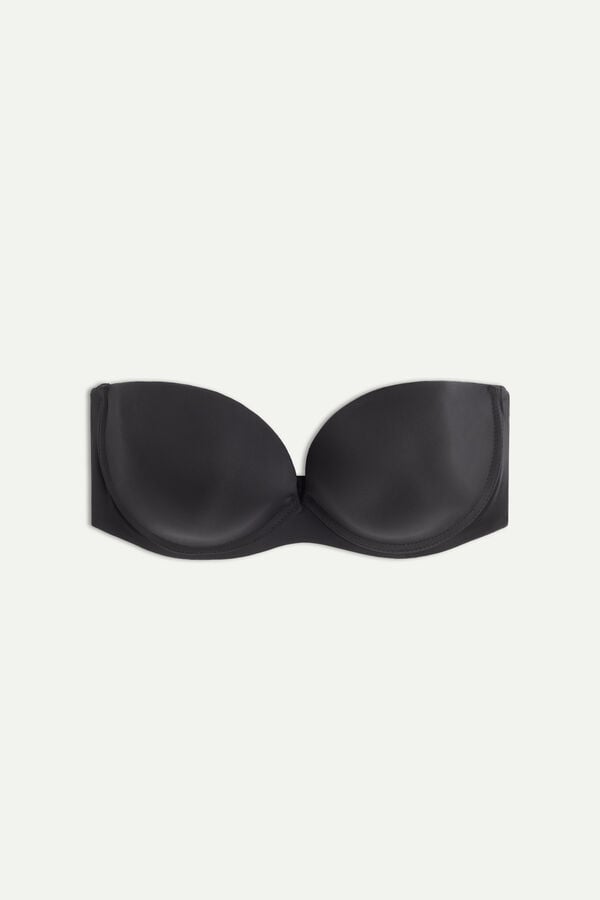 Intimssimi Anna Bandeau Bra in Ultralight Microfiber Black | ILICD21857