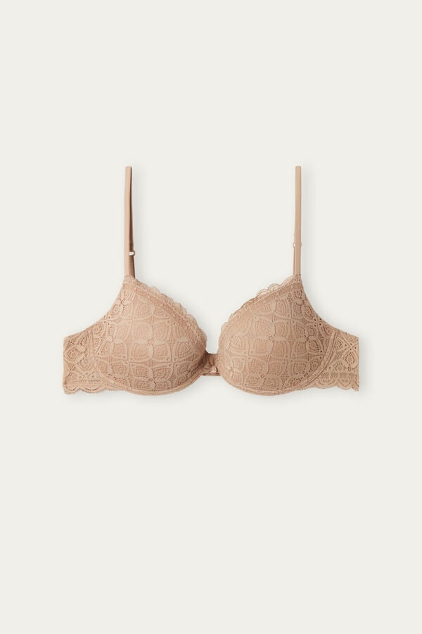 Intimssimi Bellissima Push-up Bra in Lace Natural | DILVO86439