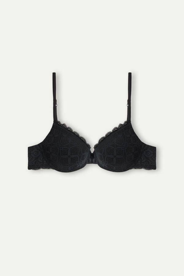 Intimssimi Bellissima Push-up Bra in Lace Black | ZILNQ31982