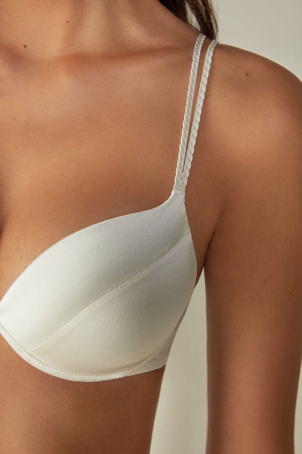 Intimssimi Bellissima Silk Push-Up Bra White | LILSX73797