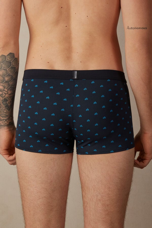 Intimssimi Bicycle Boxers in Microfiber Blue | TILPQ63819