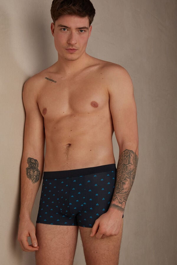 Intimssimi Bicycle Boxers in Microfiber Blue | YILVQ45087