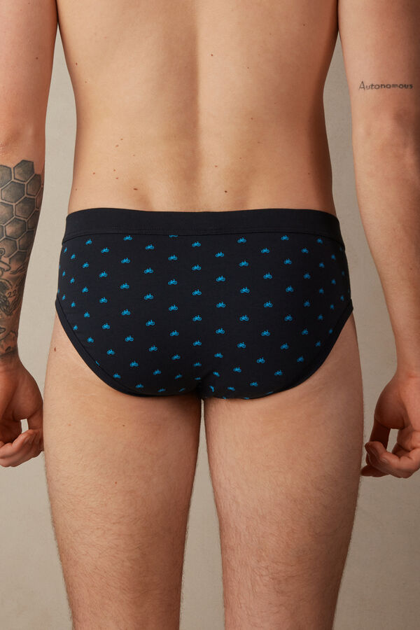 Intimssimi Bicycle Briefs in Stretch Supima® Cotton Blue | ILQCS60346