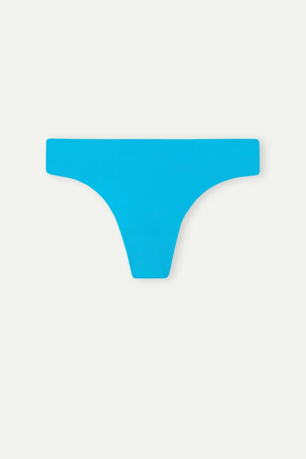 Intimssimi Brazilian Panties in Seamless Ultra Light Microfiber Blue | ILICD79756