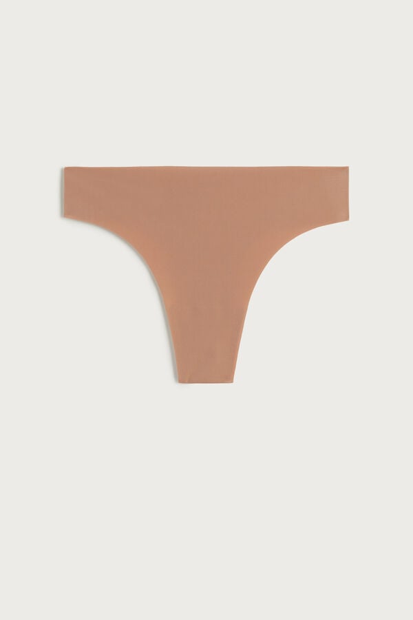 Intimssimi Brazilian Panties in Seamless Ultra Light Microfiber Natural | ILJBT25397