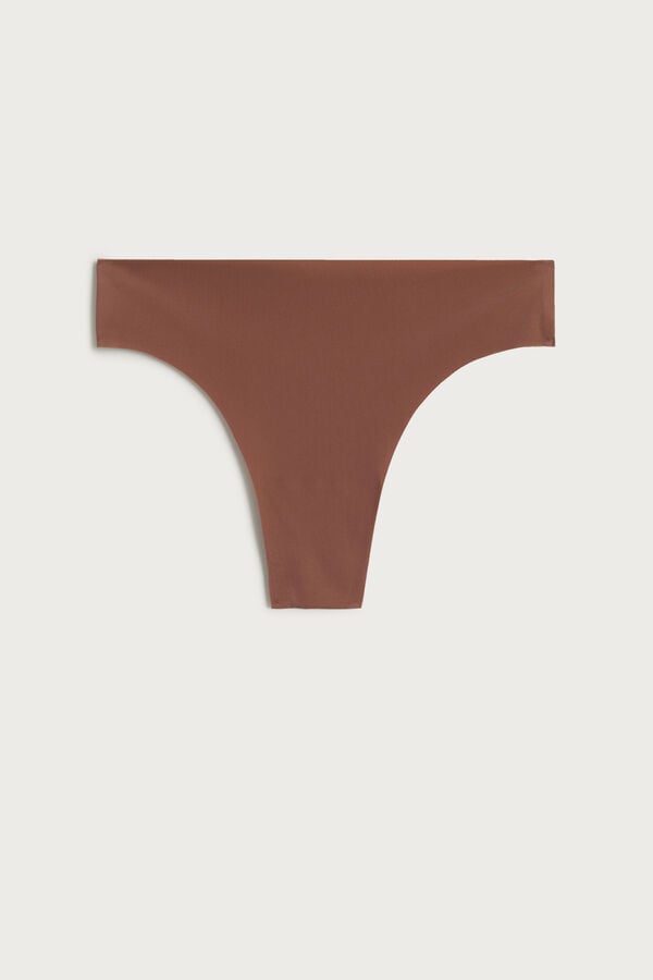 Intimssimi Brazilian Panties in Seamless Ultra Light Microfiber Natural | ILJBT28963