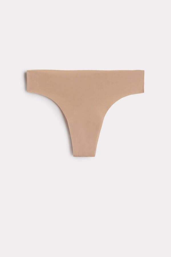 Intimssimi Brazilian Panties in Seamless Ultra Light Microfiber Natural | ILZDE35829