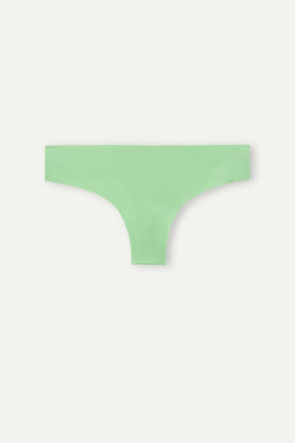 Intimssimi Brazilian Panties in Seamless Ultra Light Microfiber Green | UILTG73897