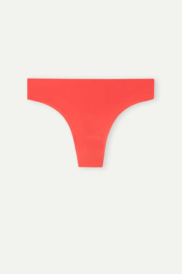 Intimssimi Brazilian Panties in Seamless Ultra Light Microfiber Orange | YILGT89471