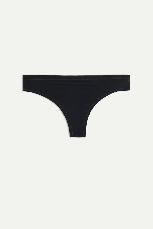 Intimssimi Brazilian Panties in Ultralight Supima® Cotton Black | BILSD60237