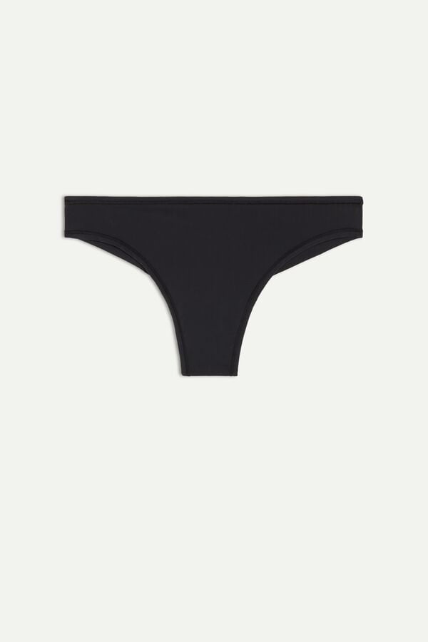 Intimssimi Brazilian Panties in Ultralight Microfiber Black | SILNY49492