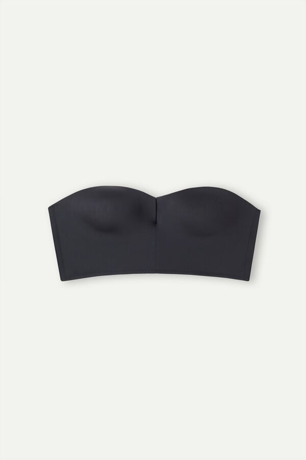 Intimssimi Bustier Bra Top in Ultralight Microfiber Black | ILQAV16395