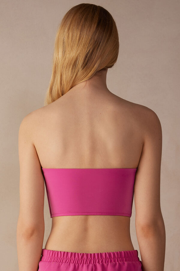 Intimssimi Bustier Bra Top in Ultralight Microfiber Pink | QILWA39288