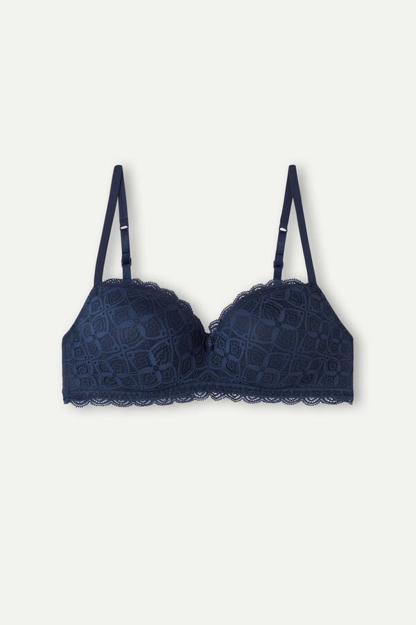 Intimssimi Claudia Balconette Bra in Lace Blue | BILSO36875