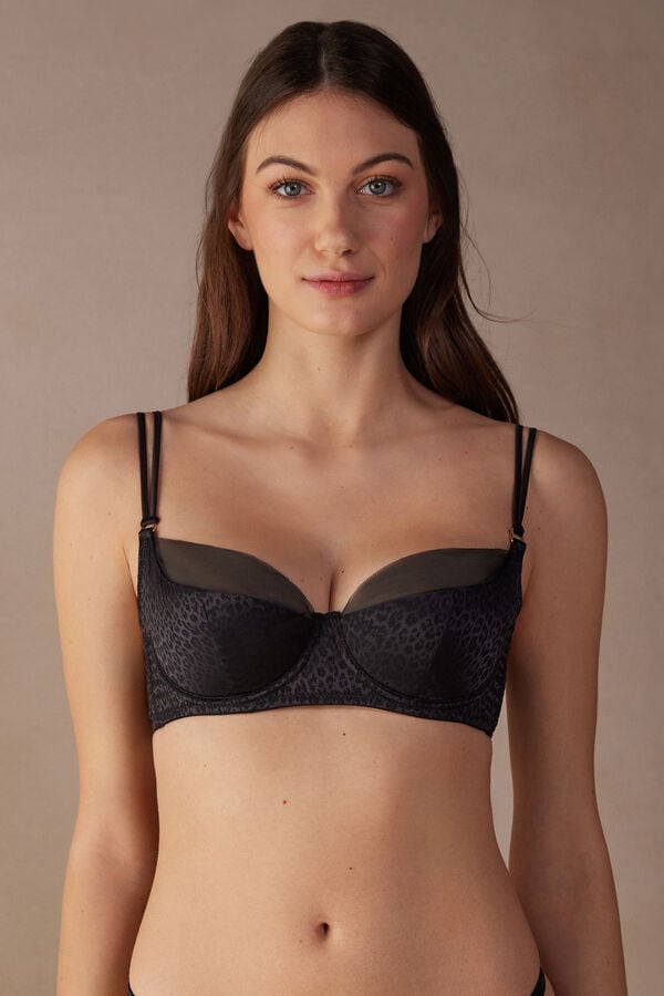 Intimssimi Cool Minimal Demi Bra Black | AILWC37241