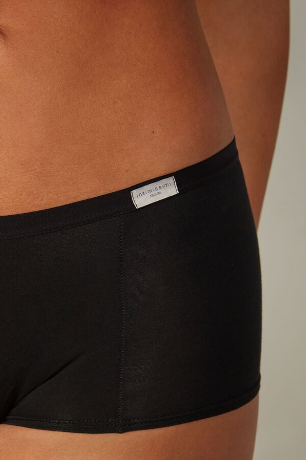 Intimssimi Cotton Boyshorts Black | MILHR89271