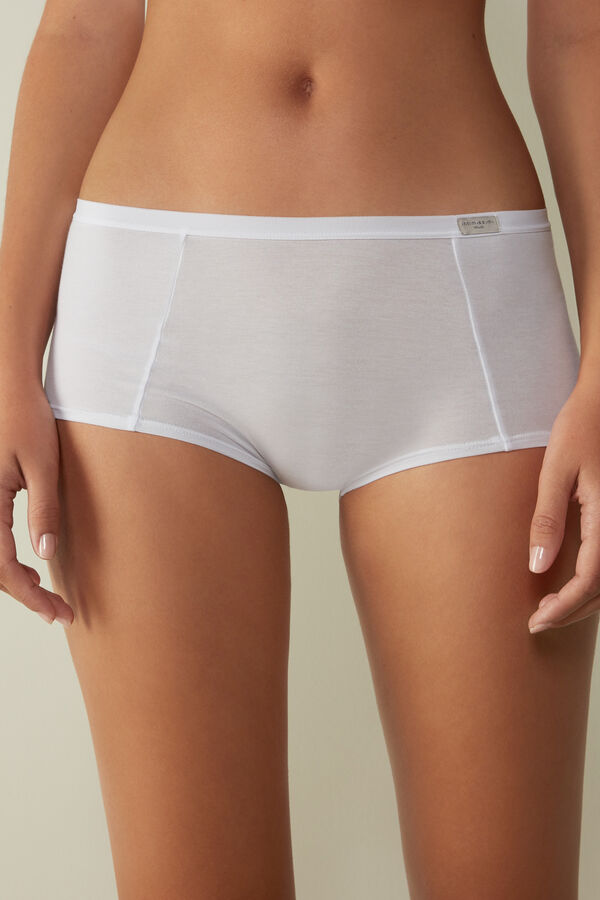 Intimssimi Cotton Boyshorts White | ILCIF96917