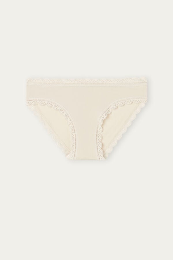 Intimssimi Cotton and Lace Panties Natural | ILDFL79649