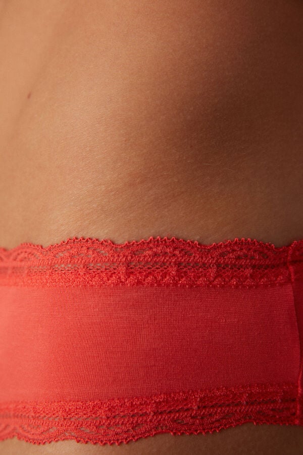 Intimssimi Cotton and Lace Panties Orange | ILZDE56083