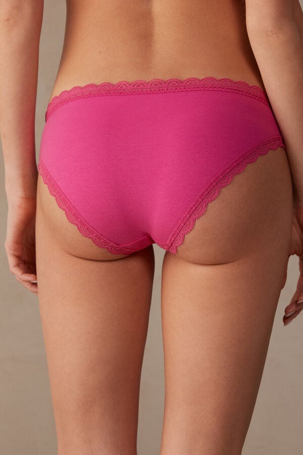 Intimssimi Cotton and Lace Panties Pink | ILQCS62776