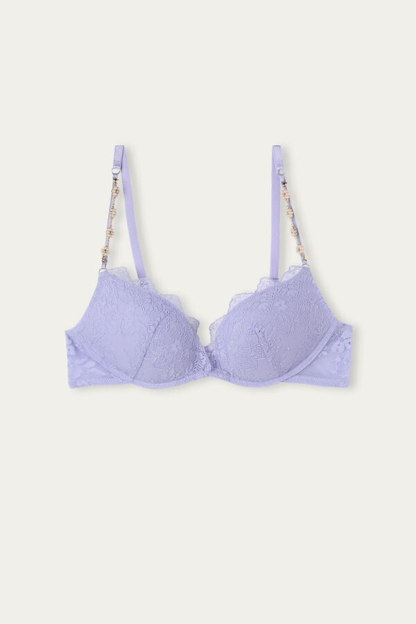 Intimssimi Cover Me in Daisies Gioia Super Push-up Bra Violet | FILHY78828