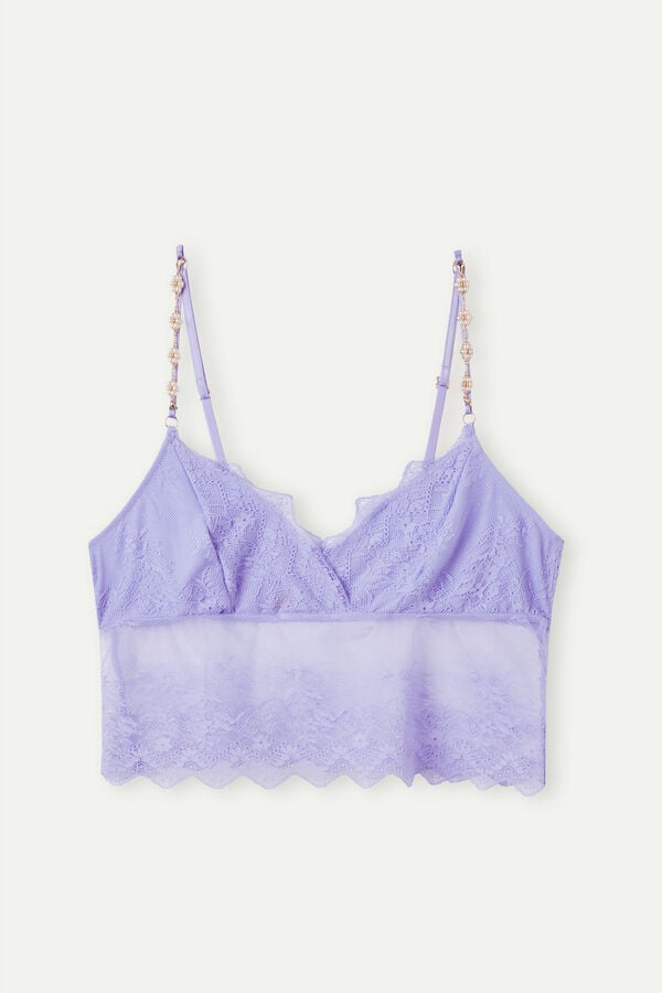 Intimssimi Cover Me in Daisies Lace Bra Top Violet | EILVG48712