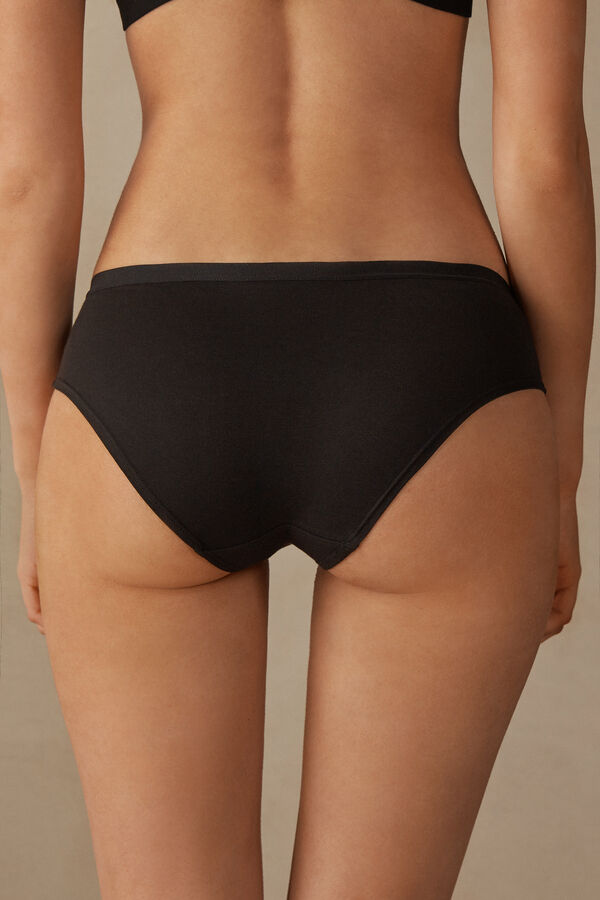 Intimssimi Cozy Panties in Cotton Black | EILVG82324