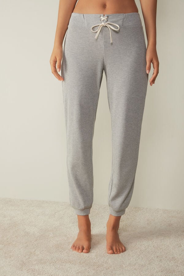 Intimssimi Cozy Waffle Pants Grey | ILNEJ94502