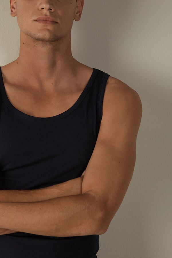 Intimssimi Crew Neck Tank Top Black | ILXMI22717