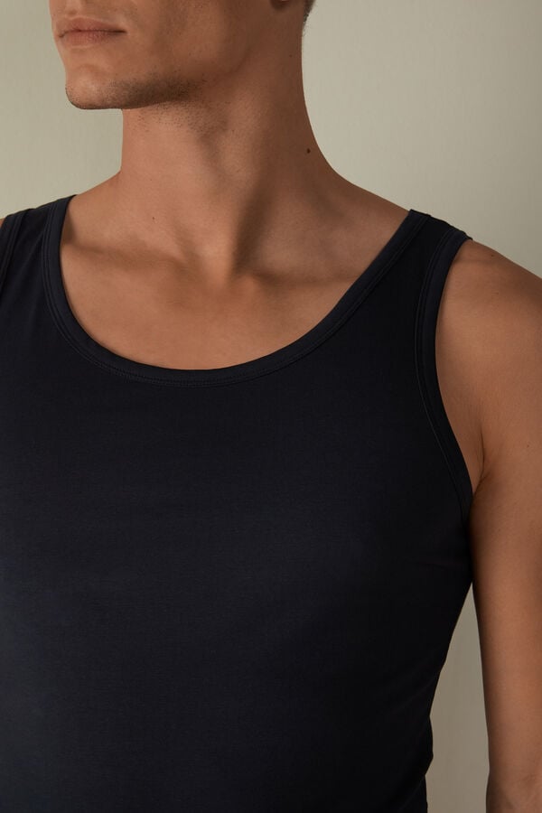 Intimssimi Crew Neck Tank Top Black | ILXMI22717