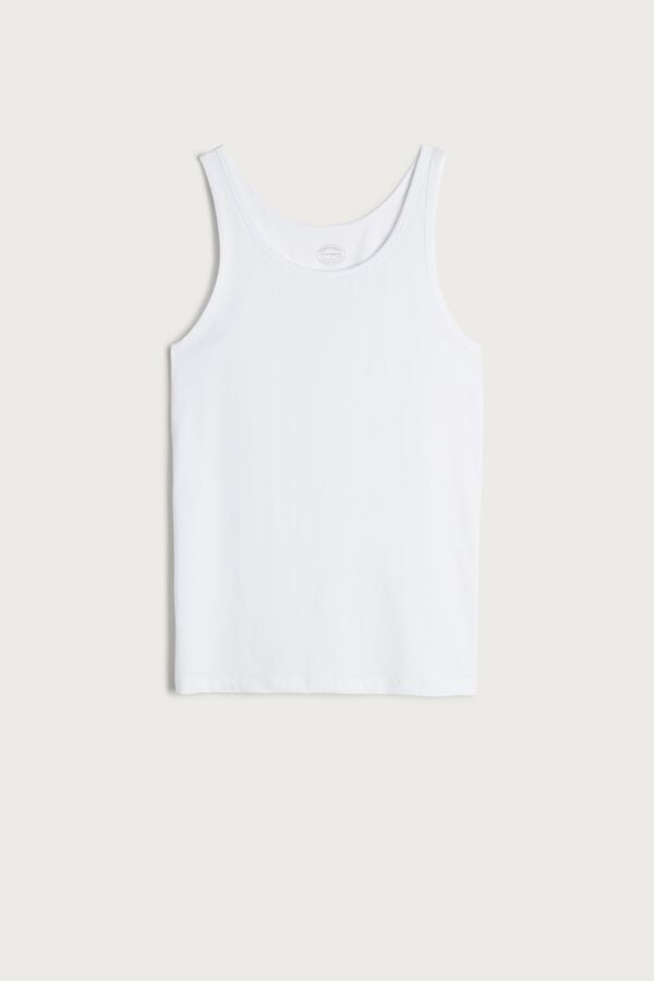 Intimssimi Crew Neck Tank Top White | ILEGJ50639