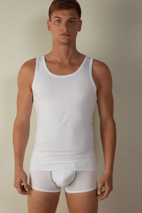 Intimssimi Crew Neck Tank Top White | ILEGJ50639