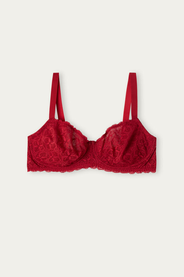 Intimssimi Daniela Balconette Bra in Lace Red | TILPQ99828