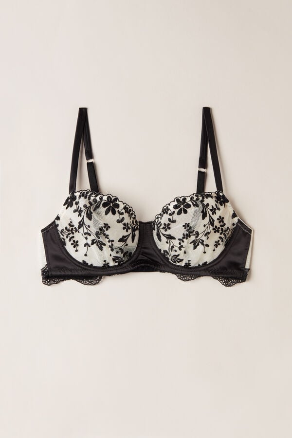 Intimssimi Delicate Love Daniela Balconette Bra Black | ILQAV41881