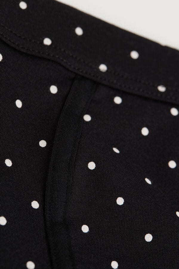 Intimssimi Dotted Boxers in Stretch Supima® Cotton Black | ILJZR30020