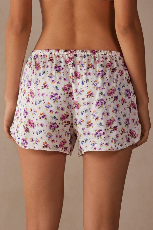 Intimssimi Dreaming of Spring Satin Shorts Print | AILWC93757