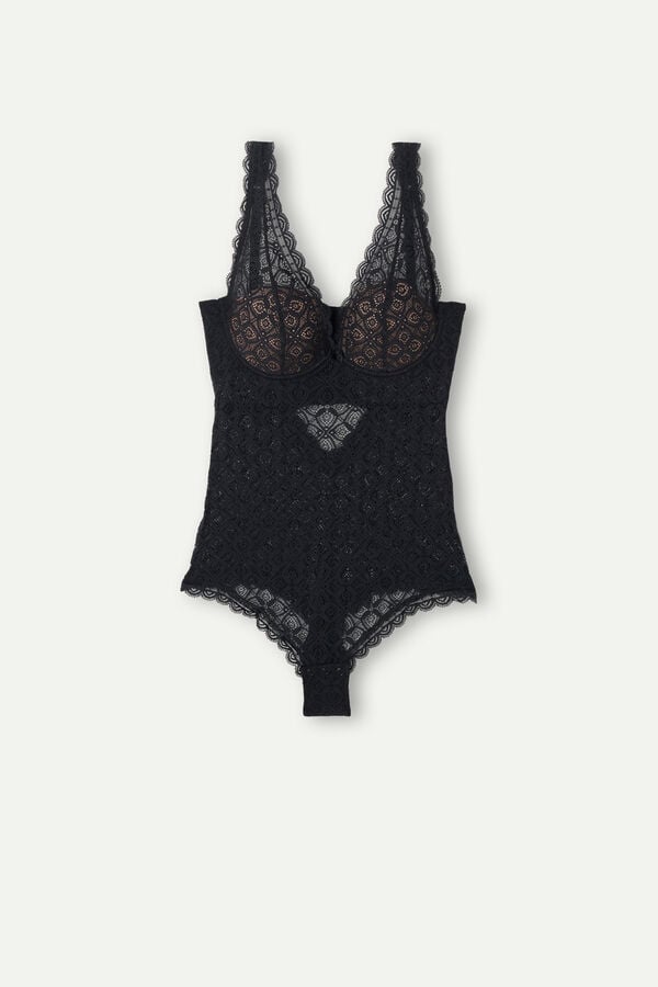 Intimssimi Eleonora Lace Bodysuit Black | ILICD51370