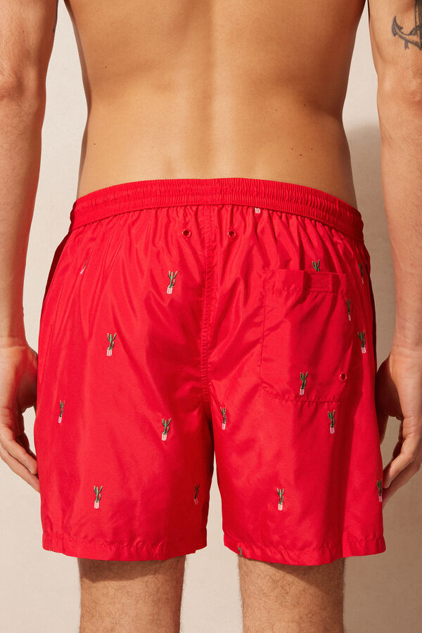 Intimssimi Embroidered Cactus Swim Trunks Print | SILNY45132