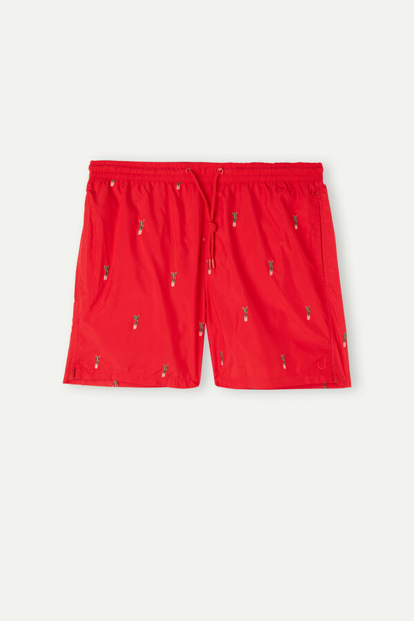 Intimssimi Embroidered Cactus Swim Trunks Print | SILNY45132